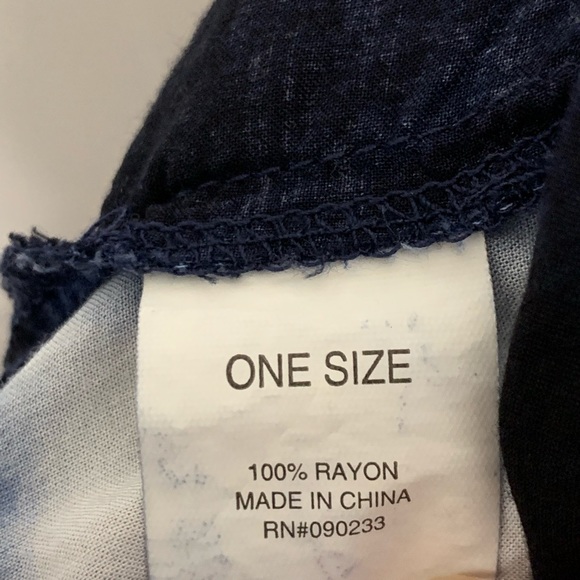 Brandy Melville Blue Tie-Dyed Tiered Dress - Picture 7 of 8